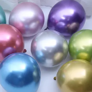 50 adet/paket 10 inç metalik krom lateks balon balonlar düğün parti ev dekorasyon balonları