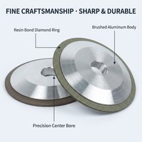 Meule diamantée en forme de bol en résine CBN 12V2 en aluminium pour outils HSS et meules d'ébavurage