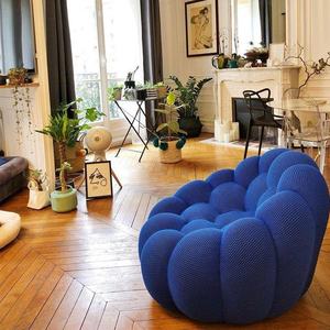 أريكة فردية من روشبورغ جلد بتصميم فقاعي مع قطن على شكل كرة قدم مادة قماشية لغرف المعيشة وشقق الشرفة - Product Image 2