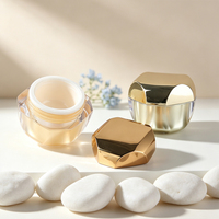 Tarro de Plástico Acrílico de Lujo con Tapa Dorada, Envase de Crema de 30g, Tarro de Doble Capa para Crema Facial, Loción de Belleza