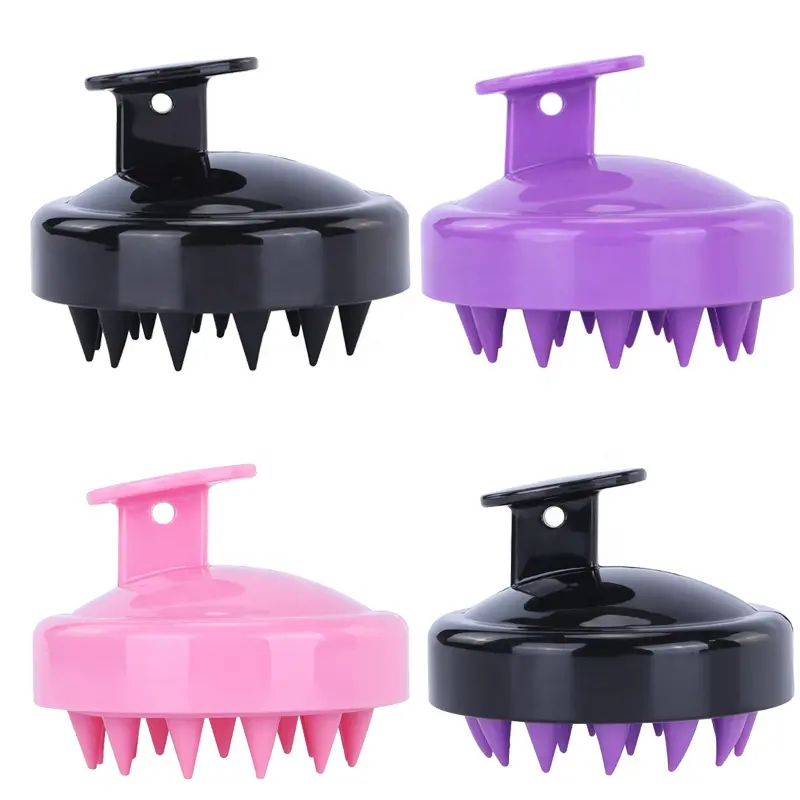 Hot selling low cost plastic silicone colorful multifunction hair scalp massage shampoo brush