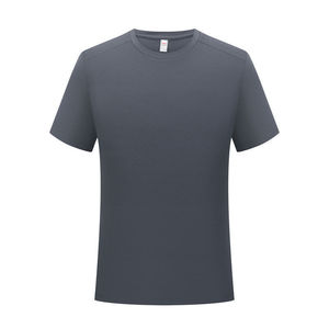 Quick-Drying Ice Silk T-Shirt Thin Solid Color Polyester Summer Short Sleeve Leisure Wear - Product Image 2