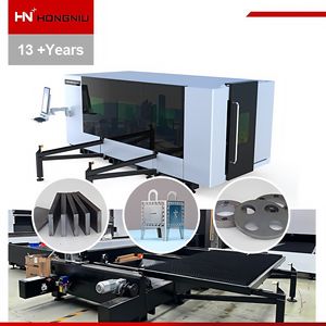 เครื่องตัดเลเซอร์ไฟเบอร์ CNC 1500W-6000W พร้อมแท่นเปลี่ยนได้, แหล่งกำเนิดเลเซอร์ Raycus และส่วนประกอบ Omron - Product Image 1