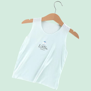 91% Regenerated Cellulose Fiber 9% Spandex Muslin Tree Soft Comfortable Eco Summer Baby Boy <strong>Vest</strong> for <strong>Newborn</strong> - Product Image 4
