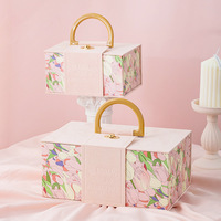 Individuell Bedruckte Tulpen-Samt-Geschenkbox für Kosmetik, Hochzeit, Süßigkeiten, Geburtstag, Souvenirs, Muttertag
