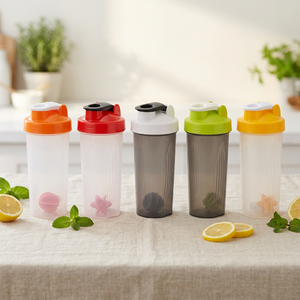 600ml PP Protein <b>Shaker</b> <b>Bottle</b> Leak Proof Direct Drinking Plastic Shake Cup with Lid for Gym Travel - Product Image 2