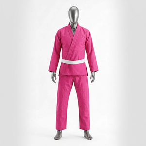 Kimono de BJJ Rosa de Primera Calidad, Uniforme de Artes Marciales Unisex con Cinturón Blanco - Product Image 1