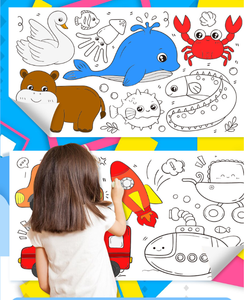 Lienzo de Pintura para Bebés de 3 Metros de Largo, Rollo de Papel para Colorear para Niños, Tablero de Dibujo para Jardín de Infancia, No es un Juguete de Dibujo - Product Image 1