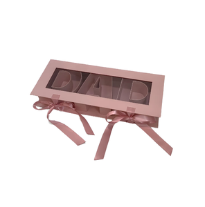 กล่องของขวัญดอกไม้ตัวอักษร DAD หลากสี กล่องจัดดอกไม้วันพ่อพร้อมหน้าต่างใส - Product Image 4
