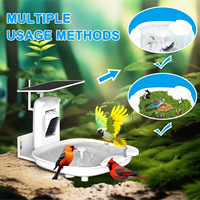 Bain d'oiseaux intelligent avec caméra 2K, alimentation solaire, étanche IP66, modèle en plastique BF-06 pour l'observation des oiseaux avec audio bidirectionnel et fonction d'alarme