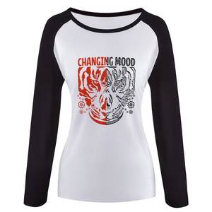 T-shirt a manica lunga Raglan di alta qualità da donna con Logo personalizzato stampato <span class=keywords><strong>su</strong></span> richiesta Design classico 3D Plaid modello di <span class=keywords><strong>abbigliamento</strong></span> t-shirt - Product Image 4