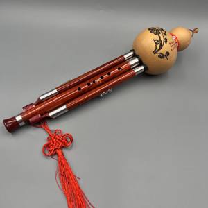 Instrument traditionnel chinois hulusi performance professionnelle c-key flûte cucurbit en bois massif hulusi - Product Image 5