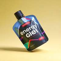 Sac de gel énergétique liquide en aluminium personnalisé avec impression numérique en forme de bouteille pour la nutrition sportive