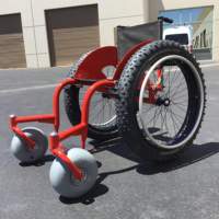 Fauteuil roulant de plage manuel KSW7 en promotion, cadre résistant à la corrosion, roues larges, pour personnes handicapées