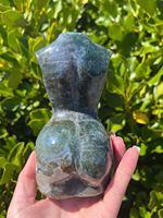 Modèle de déesse religieuse vintage 2025 en cristal, corps en agate mousse en gros pour l'artisanat décoratif en cristal