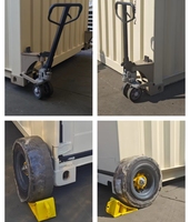 Roues en caoutchouc massif de 16\" et 22\", kit de manutention rigide pour roues arrière de conteneur maritime de 20 et 40 pieds