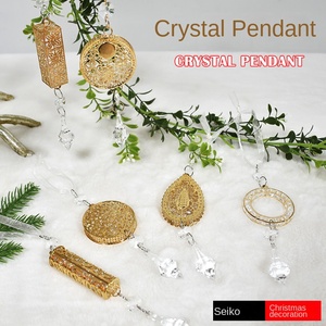 Pendentif en cristal acrylique creux en métal de haute qualité de 8 cm pour la décoration de l'arbre de Noël et des fenêtres, idéal pour les fêtes et les célébrations. - Product Image 5