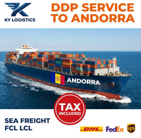 Agent d'expédition rapide et expert en logistique pour l'Andorre, service de transport maritime et aérien express de la Chine vers l'Andorre, service porte-à-porte