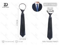 Cravatta con cerniera lucida grigio scuro 7,5 cm x 35 cm, regolabile, per tutte le stagioni - Product Image 1