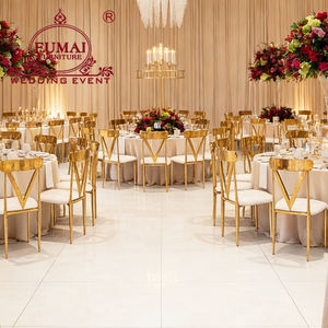 Dubai Party Últimas sillas de comedor de acero inoxidable para bodas 2025 - Product Image 3