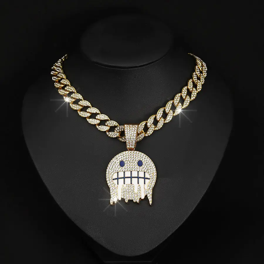 Nueva llegada ColdFace Little Ghost diamante colgante cadena cubana colgante para hombres regalo personalizado