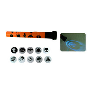 Halloween Children Plastic Logo Printed LED Projector Flashlight