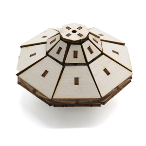 Kit de Ciencia DIY de Platillo Volador de Madera, Juguete Educativo para Niños de 4 a 6 Años, Proyecto de Manualidades, Herramienta de Aprendizaje STEM - Product Image 1