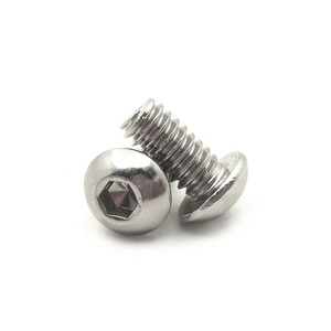 NOMOSION Round Head <b>Socket</b> Cap <b>Screws</b> TM1/4-20 Inch 304 Stainless Steel Nickel Plated - Product Image 4