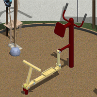 Equipo de ejercicio al aire libre de acero duradero Equipo de ejercicio de gimnasio al aire libre certificado TUV para adultos para parques y jardines