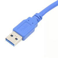 Câble d'extension USB 3.0 AM vers Micro BM haute vitesse avec gaine en PVC pour applications microphone et moniteur, charge rapide et transfert de données