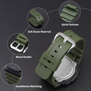 Bracelets de montre en gros pour <span class=keywords><strong>Casio</strong></span> <span class=keywords><strong>GA</strong></span>-2100/<span class=keywords><strong>2110</strong></span>, en TPU à dégagement rapide, pour hommes et femmes, 16 mm - Product Image 3