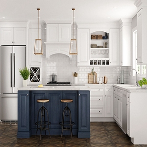 Mobile da <span class=keywords><strong>Cucina</strong></span> Bianco Piccolo in Laminato Design Moderno di Lusso Beige in Libano - Product Image 4