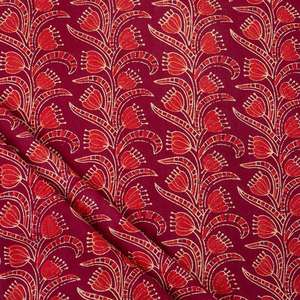 New Collection Cotton Ajrakh Floral Printed Jaipuri Fabric Lightweight for Women's Suit Shirt Curtain Toy for <b>Girls</b> Boys Wear - Product Image 3