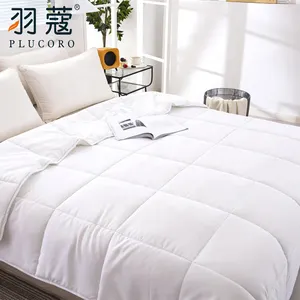 White Comforter Hotel High Quality Cheap Duvets 100% Cotton Hotel Comforter King Size White 4 Season Duvet Hotel