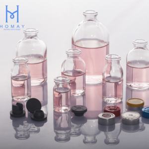 Homay mejor precio botella de vidrio moldeado transparente 5 7 <span class=keywords><strong>10</strong></span> 20 30 50 100ml para productos farmacéuticos con tapón de goma y tapa de aluminio - Product Image 6