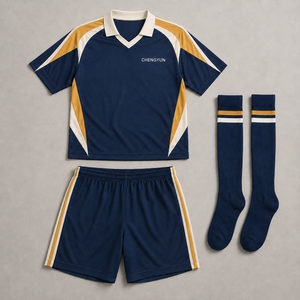 <span class=keywords><strong>Maillot</strong></span> de football vintage personnalisé, coupe ample, bleu marine, col en V, style côtier - Product Image 5