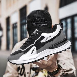 Chaussures en stock, vente en gros pas chère, chaussures de sport en cuir décontractées à lacets pour hommes, résistantes à l'usure, respirantes, chaussures décontractées pour hommes - Product Image 1