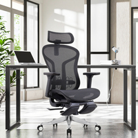 Foshan Mobilier de bureau moderne de haute qualité Chaise de bureau en maille ergonomique réglable avec repose-pieds Chaise d'ordinateur pour la maison
