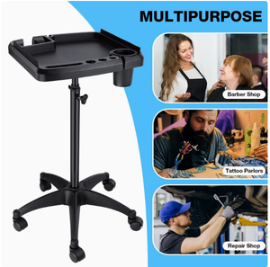 Portable Salon Metallic Hair Extension Trolley Extension Holder Height Adjustable Braiding Hair Rack on <b>Wheels</b> - Product Image 2