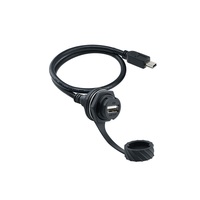 Conectores Circulares Impermeables Lshitech Hembra/Macho, Conector de Cable Mini/Micro USB2.0 para Montaje en Plano, 0.3-1m para Enchufe de Aviación