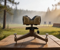 Repose-fusil arrière en caoutchouc léger renforcé d'acier, trépied pliable durable, accessoires de tir ambidextres pour la chasse en extérieur