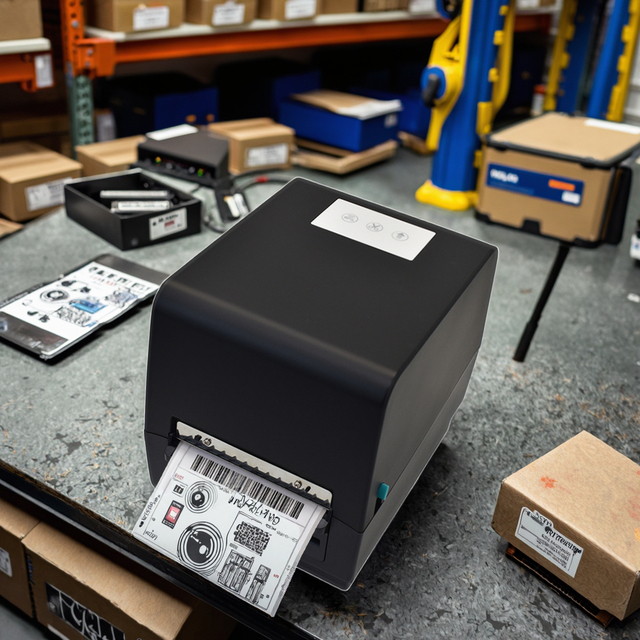 110mm Thermal Shipping Adhesive Label Printer for Logistics 4x6 Waybill Package Label Maker Printing Machine with Auto Cutter