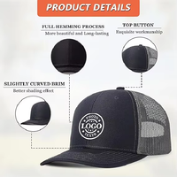 Gorra Trucker Unisex Ajustable Negra y Gris con Malla Trasera, Estilo Hip Hop a Rayas, para Ciclismo, Playa y Aire Libre, con Parche 'El Mejor Papá del Mundo', Venta al por Mayor