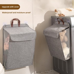 WeaveWin Wall-Mounted Foldable Fabric Laundry Basket <strong>Collapsible</strong> <strong>Storage</strong> for Dirty Clothes for Bathroom Toilet Bathing Household - Product Image 4