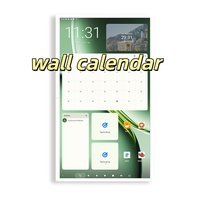 Calendario Digital de Pared de 21.5/32 Pulgadas con Pantalla Táctil Inteligente 4K, Sistema de Calendario de Google para Uso en el Hogar, Ascensores, Centros Comerciales y Educación