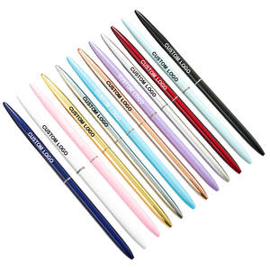 Bolígrafo Fino de Papelería de Oficina BECOL de Oro Rosa, Bolígrafo de Metal de Lujo de Acción Giratoria con Logo Personalizado para Regalos - Product Image 2