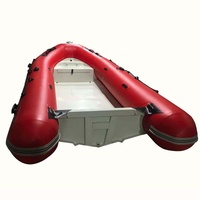 Bateau pneumatique RIB en alliage d'aluminium et PVC pour 6 personnes avec pompe à air pour la pêche et le sauvetage en extérieur