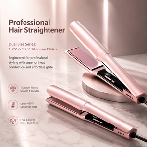 <span class=keywords><strong>Piastra</strong></span> per Capelli Professionale in Titanio Liscio 480°F, Ferro Lisciante all'Ingrosso con Etichetta Privata - Product Image 1