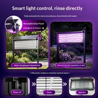 Lámpara Antimosquitos Moderna de ABS con Energía Solar, Trampa Eléctrica para Insectos con Luz UV para Jardín y Patio