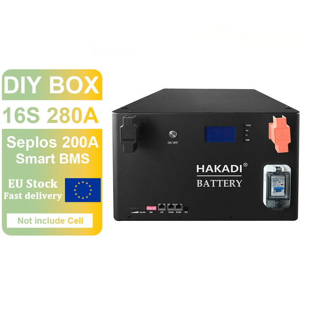 Poland EU Stock DIY Kit 48V 280A LiFePO4 Energy Storage Battery Pack Box with Seplos BMS for Customized Racks & Boxes
